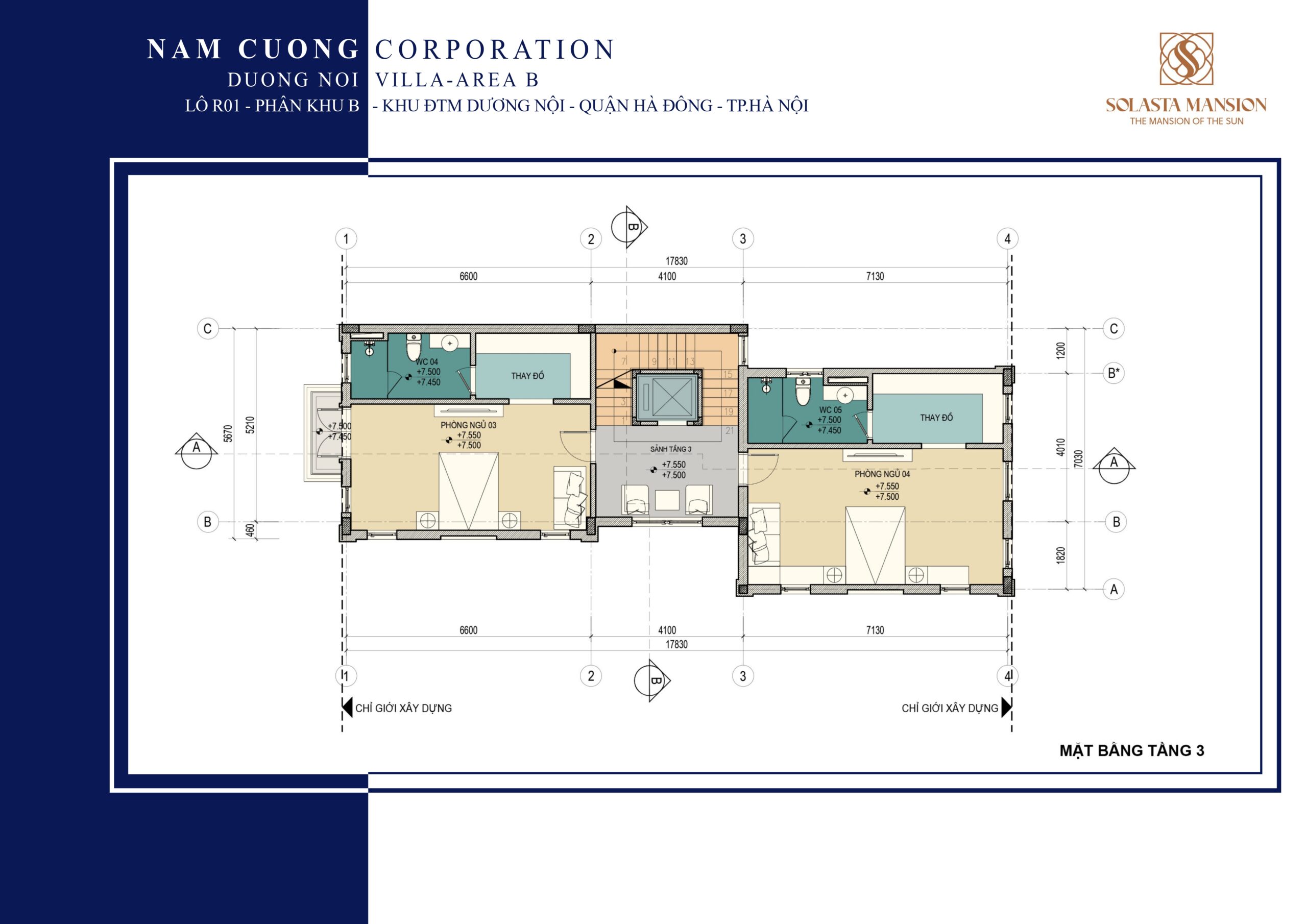 Thiết kế biệt thự Solasta Mansion Dương Nội tầng 3
